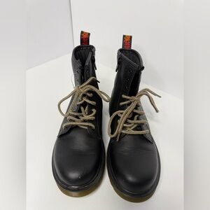 Dr. Martens Jadon Style Black Leather Boots Women’s 5 Youth 5 EU 36 Zip Combat